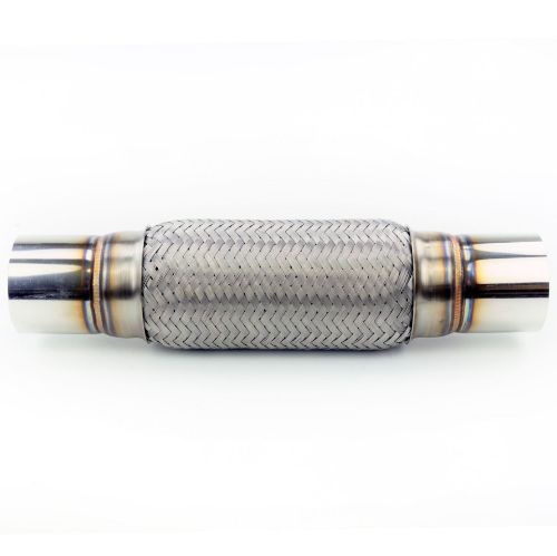 TOTALFLOW TF-N63200 Heavy Duty Double Braided Universal Exhaust Flex Pipe Connector | 2.5 Inch ID