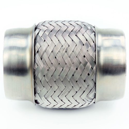 TOTALFLOW TF-76100 Heavy Duty Double Braided Universal Exhaust Flex Pipe Connector | 3 Inch ID