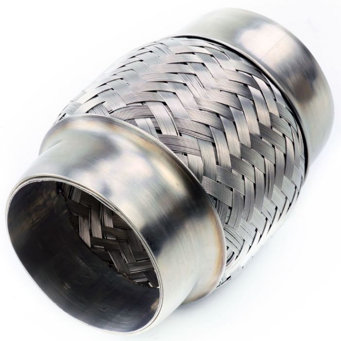 TOTALFLOW TF-50100 Heavy Duty Double Braided Universal Exhaust Flex Pipe Connector | 2 Inch ID TOTALFLOW TF-50100 Heavy Duty Double Braided Universal Exhaust Flex Pipe Connector | 2 Inch ID