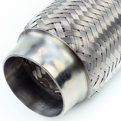 TOTALFLOW TF-50150 Heavy Duty Double Braided Universal Exhaust Flex Pipe Connector | 2 Inch ID