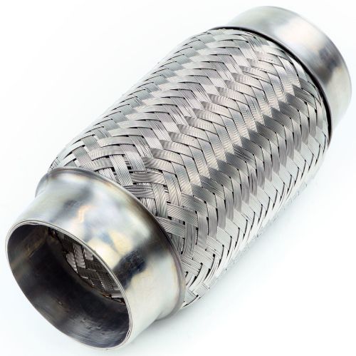 TOTALFLOW TF-57150 Heavy Duty Double Braided Universal Exhaust Flex Pipe Connector | 2.25 Inch ID