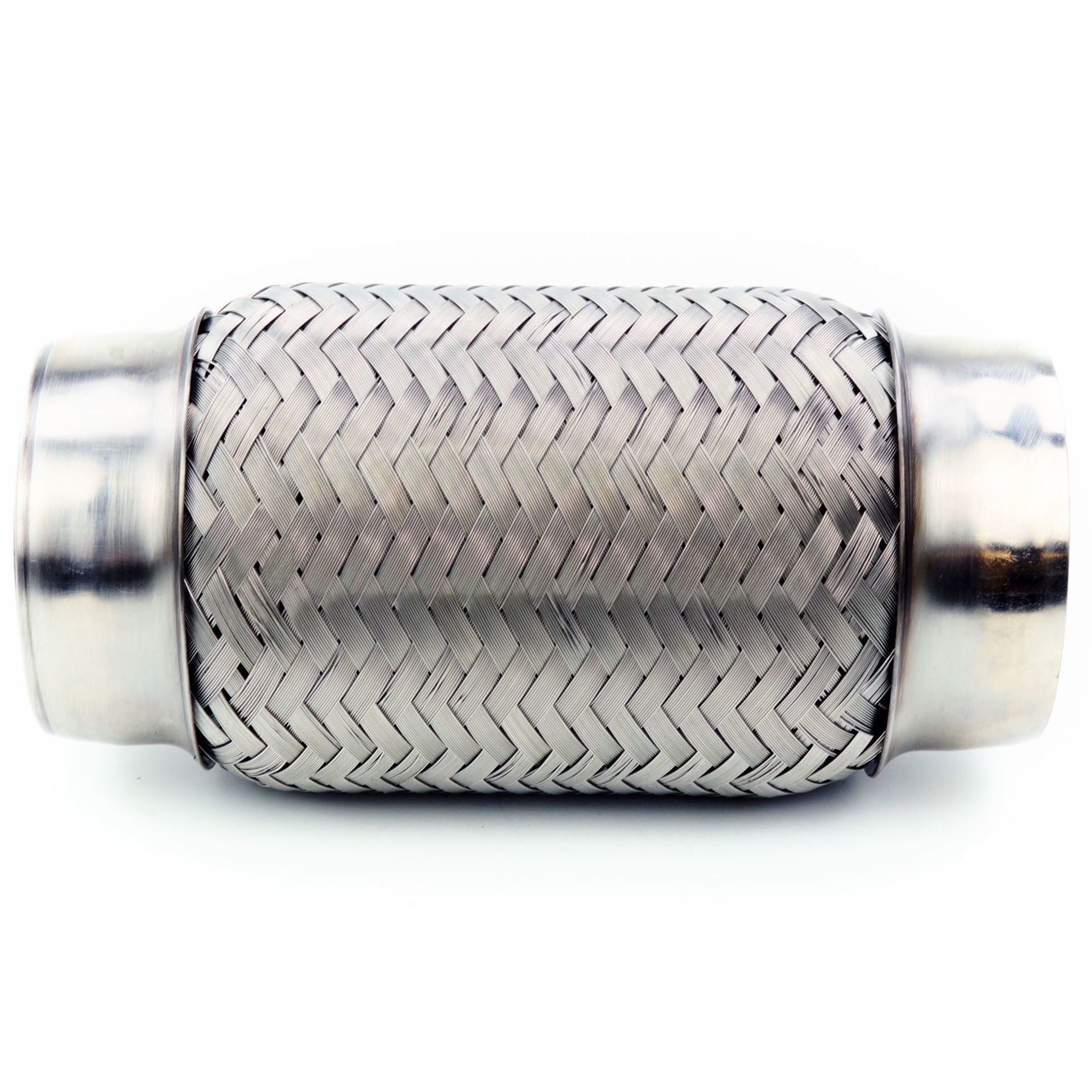 Motoforti Universal Car Exhaust Flex Pipe - Stainless Steel Flexible Tubing For Noise Reduction & Vibration Control