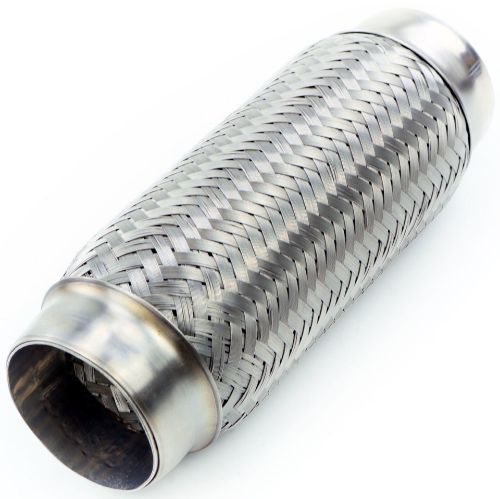 TOTALFLOW TF-50200 Heavy Duty Double Braided Universal Exhaust Flex Pipe Connector | 2 Inch ID