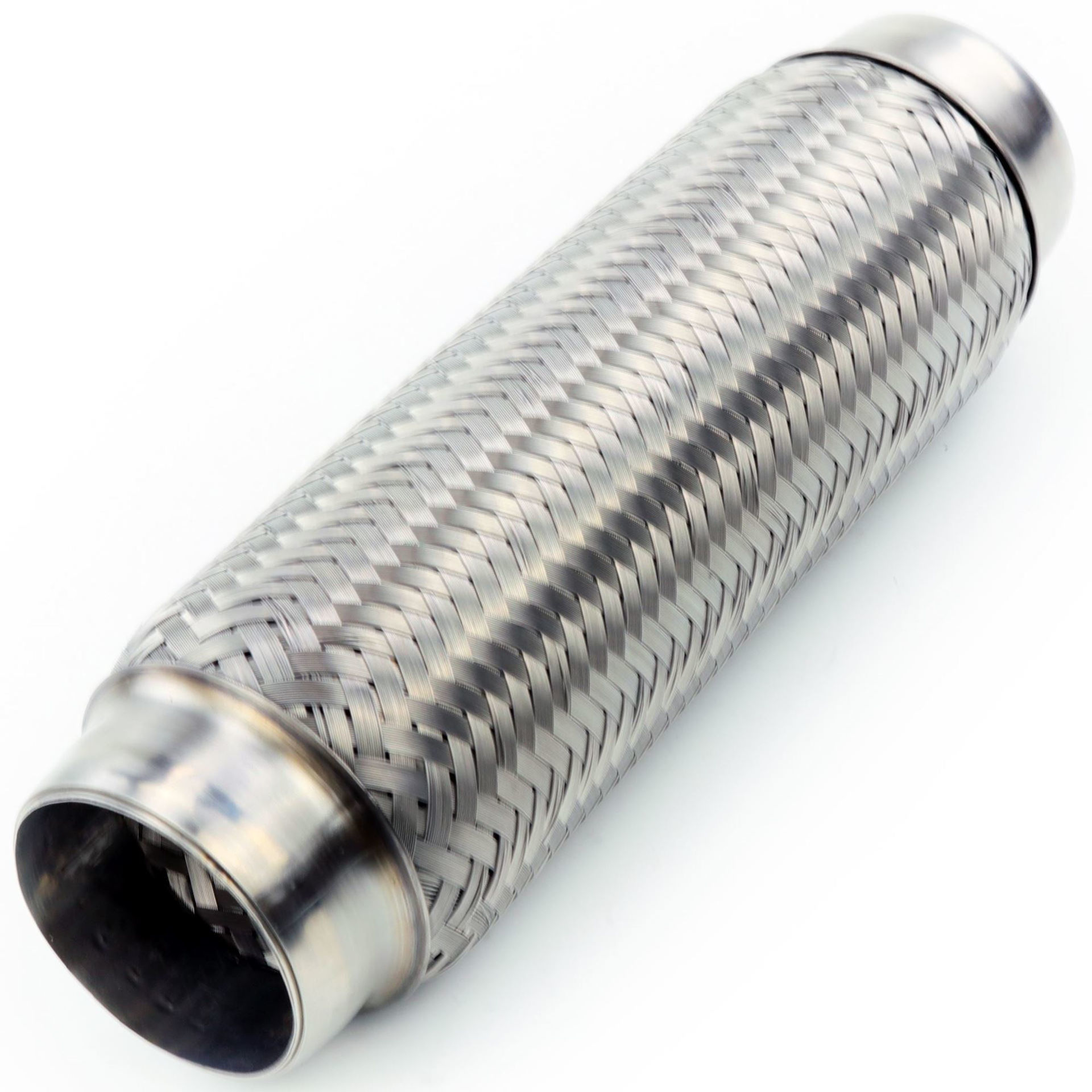 Renewed TOTALFLOW TF-50250 Stainless Steel Double Braided Exhaust Flex Pipe-2 ID x 10 OAL-Without Extensions 