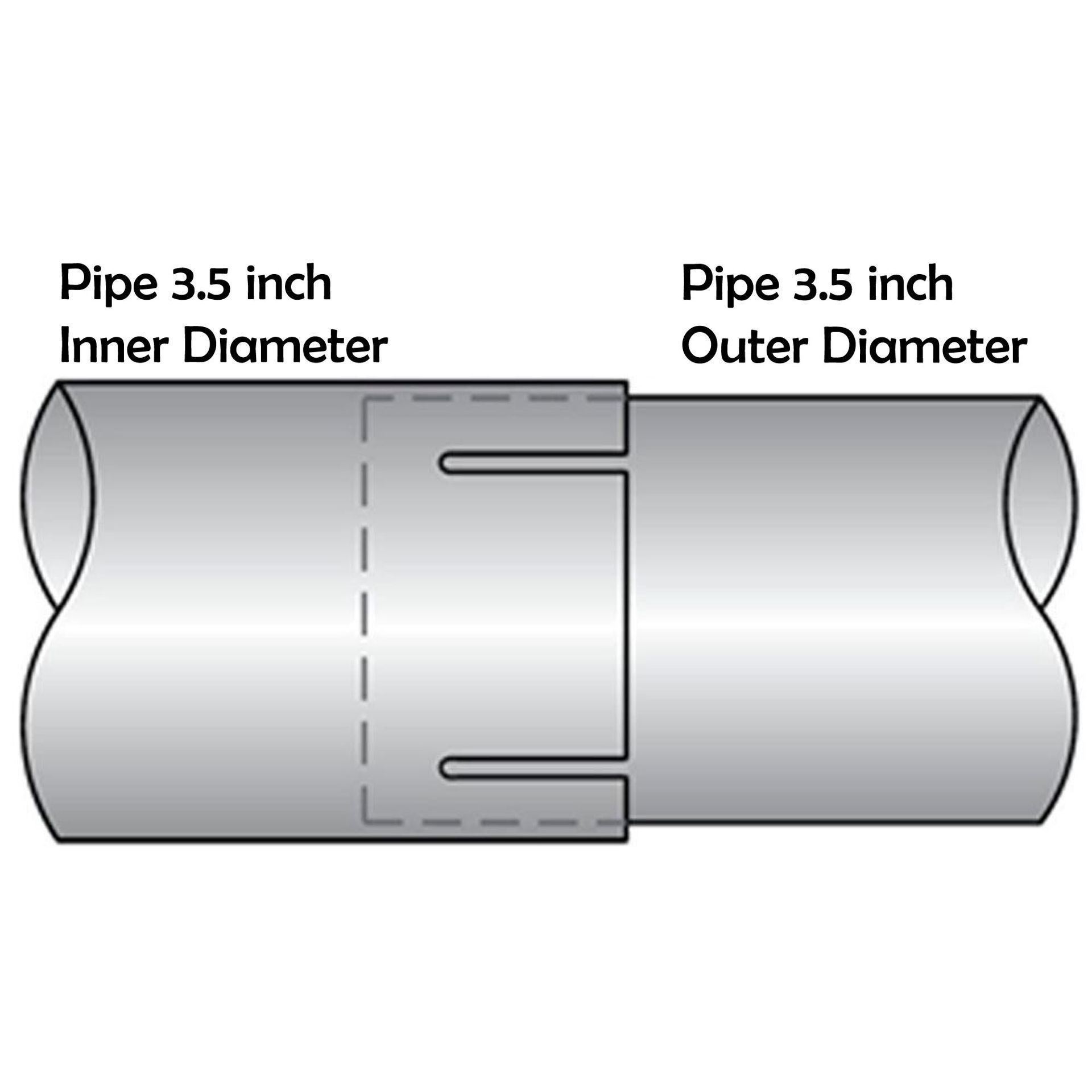 TOTALFLOW TF-N76100N Heavy Duty Double Braided Universal Notched Ends  Exhaust Flex Pipe Connector|3 Inch ID