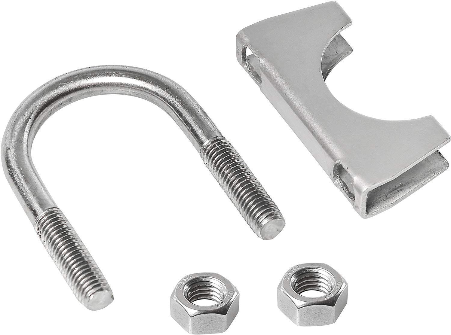 thumbnail image 2 of 2" Exhaust Pipe Clamp Galvanized Steel U Bolt Saddle Clamp With Plat Band For Vehicle Muffler / Catback Pipe 2 of 9