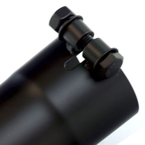 TOTALFLOW 51225B Universal Bolt-On Double Wall 2.5" Inch Exhaust Tip - Black Finish