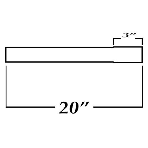 TOTALFLOW 20-304-300-151S Straight Slip-Over Exhaust Pipe | 3 Inch - ID | 3 Inch - OD