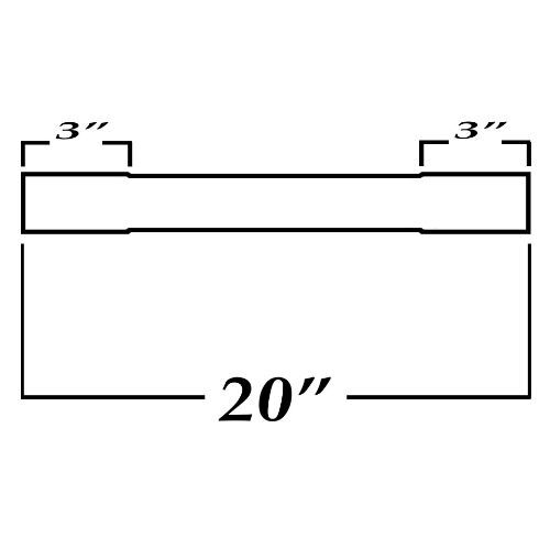 TOTALFLOW 20-304-500-152N Straight Slip On 20 Inch Diesel Exhaust Pipe | 5 Inch - ID | 5 Inch - ID