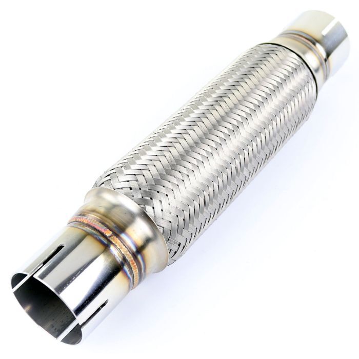 TOTALFLOW TF-N50250S Heavy Duty Double Braided Universal Slotted Ends Exhaust Flex Pipe Connector | 2 Inch ID TOTALFLOW TF-N50250S Heavy Duty Double Braided Universal Slotted Ends Exhaust Flex Pipe Connector | 2 Inch ID