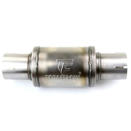 TOTALFLOW 20015S Straight Through Universal 2-1/4" Inch Slotted Ends Exhaust Muffler - 2.25 Inch ID