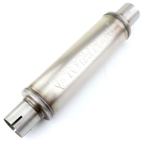 TOTALFLOW 20116S Straight Through Universal 2-1/2" Inch Slotted Ends Exhaust Muffler - 2.5 Inch ID