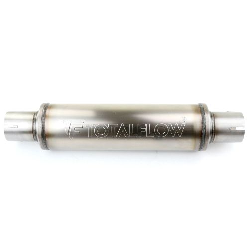 TOTALFLOW 20216S Straight Through Universal 2-1/2" Inch Slotted Ends Exhaust Muffler - 2.5 Inch ID