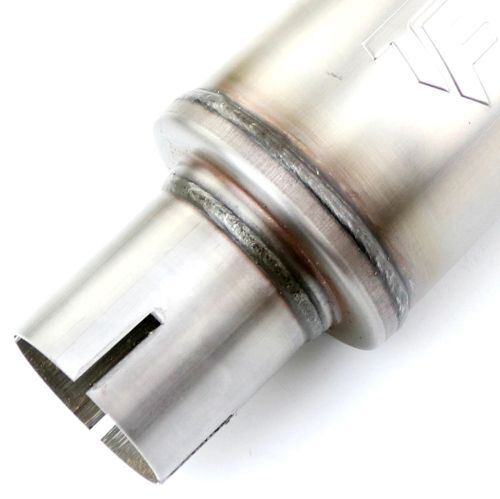 TOTALFLOW 20216S Straight Through Universal 2-1/2" Inch Slotted Ends Exhaust Muffler - 2.5 Inch ID