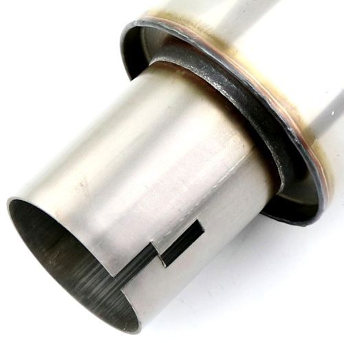 TOTALFLOW 22016N Straight Through Universal 2-1/2" Inch Notched Ends Exhaust Muffler - 2.5 Inch ID