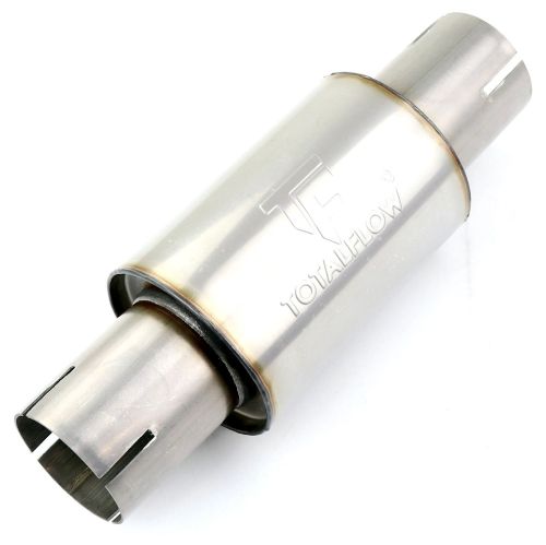 TOTALFLOW 22014S Straight Through Universal Slotted Ends Exhaust Muffler - 2 Inch ID