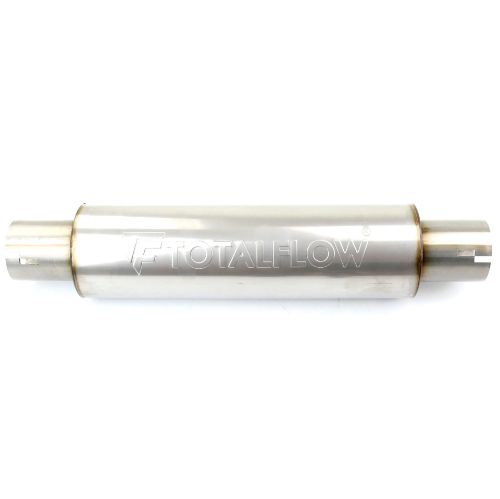 TOTALFLOW 22215N Straight Through Universal 2-1/4" Inch Notched Ends Exhaust Muffler - 2.25 Inch ID