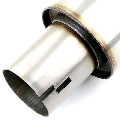 TOTALFLOW 22116N Straight Through Universal 2-1/2" Inch Notched Ends Exhaust Muffler - 2.5 Inch ID
