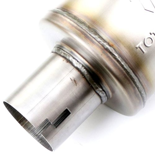 TOTALFLOW 20316N Straight Through Universal 2-1/2" Inch Notched Ends Exhaust Muffler - 2.5 Inch ID