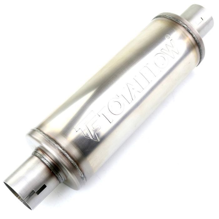 TOTALFLOW 20414N Straight Through Universal Notched Ends Exhaust Muffler - 2 Inch ID TOTALFLOW 20414N Straight Through Universal Notched Ends Exhaust Muffler - 2 Inch ID