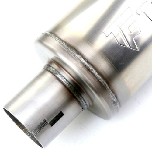 TOTALFLOW 20420N Straight Through Universal 3-1/2" Inch Notched Ends Exhaust Muffler - 3.5 Inch ID