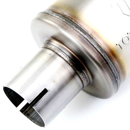 TOTALFLOW 20316S Straight Through Universal 2-1/2" Inch Slotted Ends Exhaust Muffler - 2.5 Inch ID