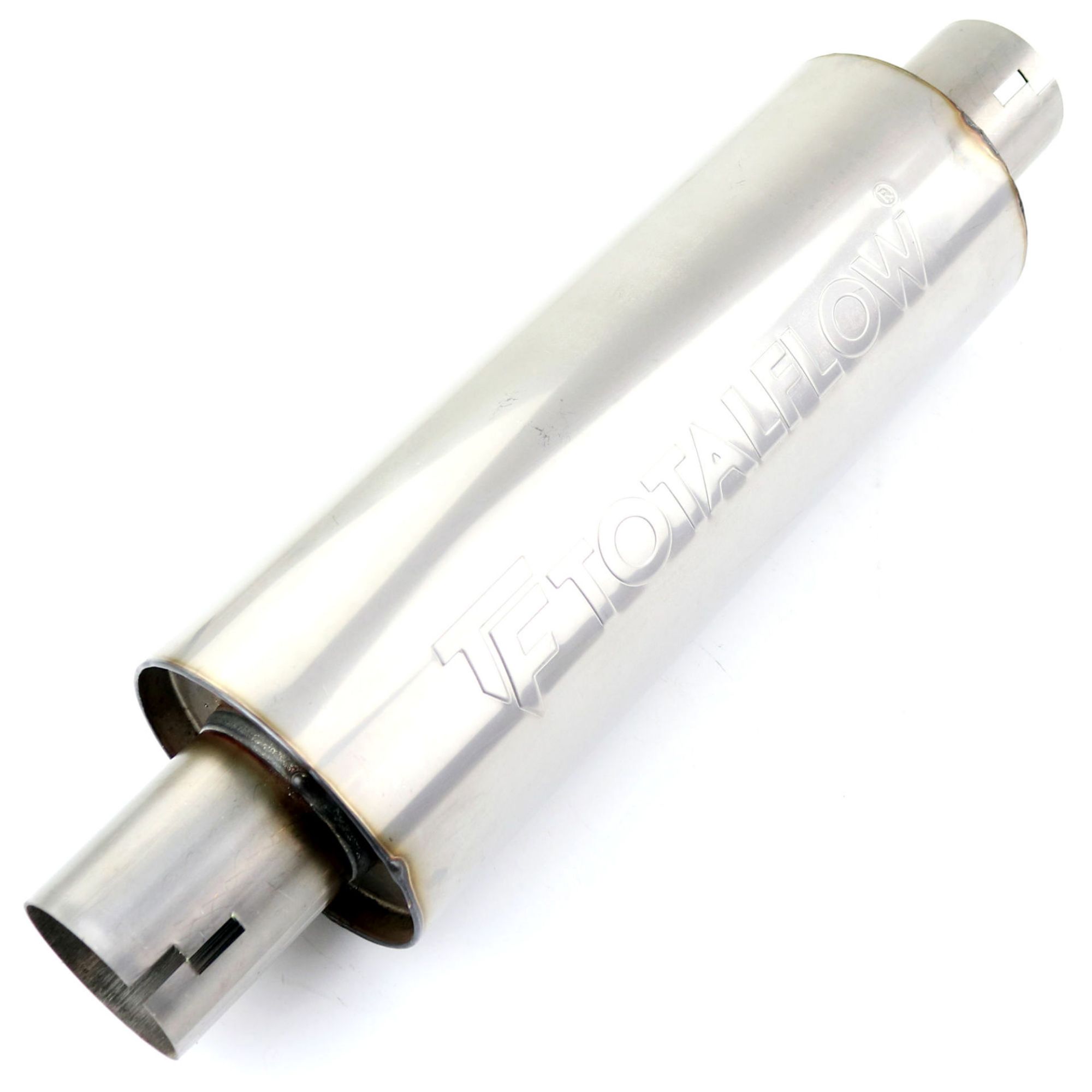 TOTALFLOW 22414N Straight Through Universal Notched Ends Exhaust Muffler - 2 Inch ID