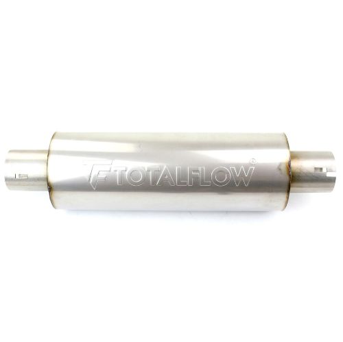 TOTALFLOW 22420N Straight Through Universal 3-1/2" Inch Notched Ends Exhaust Muffler - 3.5 Inch ID