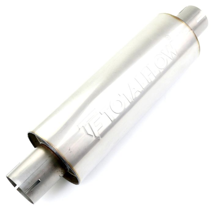 TOTALFLOW 22421S Straight Through Universal Slotted Ends Exhaust Muffler - 4 Inch ID | Diesel Exhaust Muffler TOTALFLOW 22421S Straight Through Universal Slotted Ends Exhaust Muffler - 4 Inch ID | Diesel Exhaust Muffler