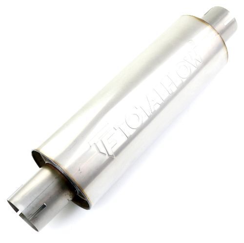 TOTALFLOW 22420S Straight Through Universal 3-1/2" Inch Slotted Ends Exhaust Muffler - 3.5 Inch ID