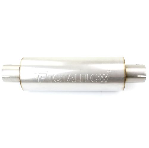 TOTALFLOW 22421S Straight Through Universal Slotted Ends Exhaust Muffler - 4 Inch ID | Diesel Exhaust Muffler