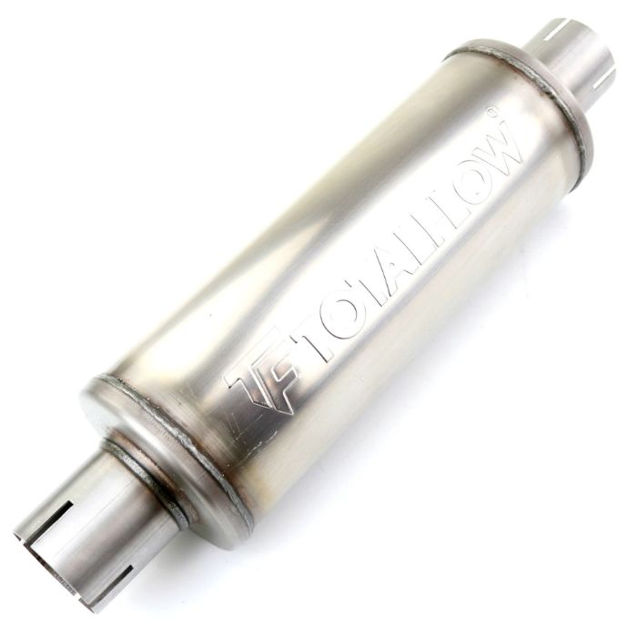 TOTALFLOW 20414S Straight Through Universal Slotted Ends Exhaust Muffler - 2 Inch ID TOTALFLOW 20414S Straight Through Universal Slotted Ends Exhaust Muffler - 2 Inch ID