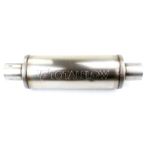TOTALFLOW 20416S Straight Through Universal 2-1/2" Inch Slotted Ends Exhaust Muffler - 2.5 Inch ID