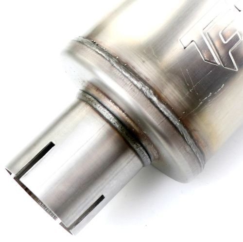 TOTALFLOW 20414S Straight Through Universal Slotted Ends Exhaust Muffler - 2 Inch ID