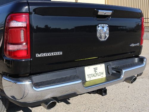 TOTALFLOW Dodge 2019-2022 Ram 1500 Double Wall - 5 Inch Exhaust Tip - Black - 5th Gen (Set of 2)