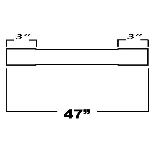 TOTALFLOW 47-409-400-152N Straight Slip On 47 Inch Diesel Exhaust Pipe | 4 Inch - ID | 4 Inch - ID