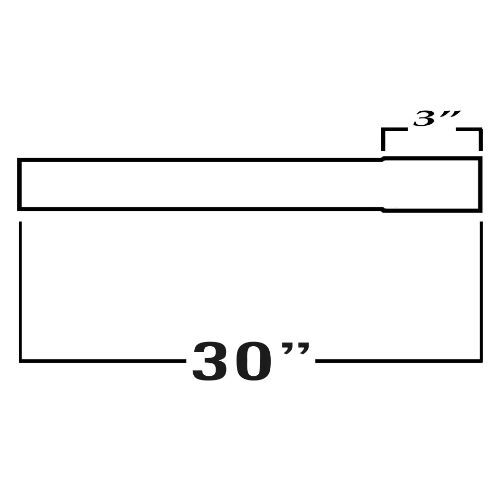 TOTALFLOW 30-409-500-151S Straight Slip On 30 Inch Diesel Exhaust Pipe | 5 Inch - ID | 5 Inch - OD