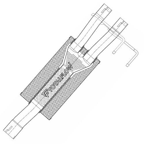 TOTALFLOW 414633 Dodge Ram 1500 Direct Fit Exhaust Muffler System	