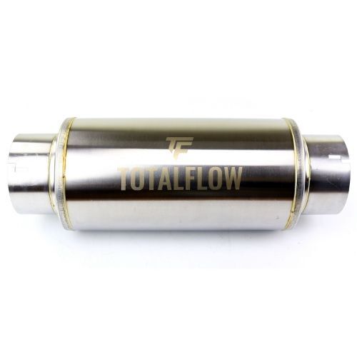 TOTALFLOW 20621N Straight Through Universal Notched Ends Exhaust Muffler - 4 Inch ID | Diesel Exhaust Muffler