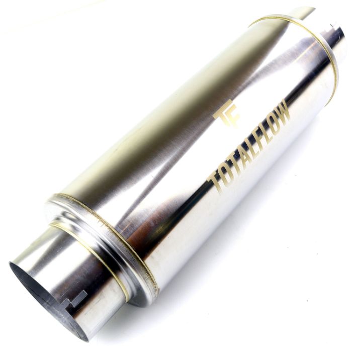 TOTALFLOW 20722N Straight Through Universal Notched Ends Exhaust Muffler - 5 Inch ID | Diesel Exhaust Muffler TOTALFLOW 20722N Straight Through Universal Notched Ends Exhaust Muffler - 5 Inch ID | Diesel Exhaust Muffler