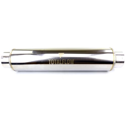 TOTALFLOW 20821N Straight Through Universal Notched Ends Exhaust Muffler - 4 Inch ID | Diesel Exhaust Muffler