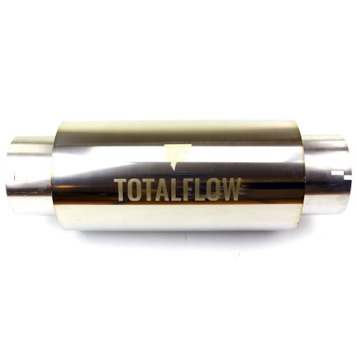 TOTALFLOW 22621N Straight Through Universal Notched Ends Exhaust Muffler - 4 Inch ID | Diesel Exhaust Muffler