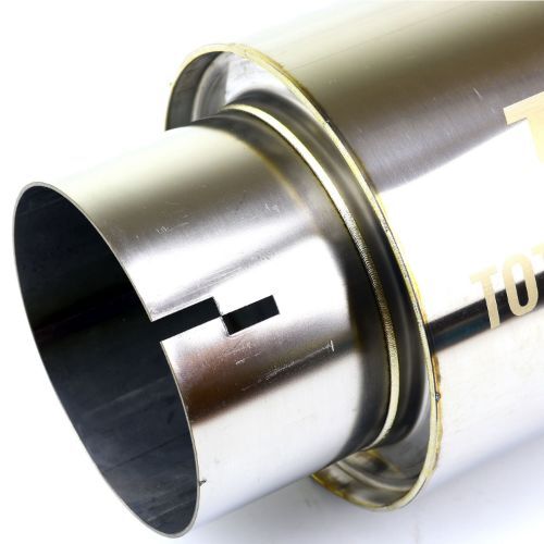TOTALFLOW 22821N Straight Through Universal Notched Ends Exhaust Muffler - 4 Inch ID | Diesel Exhaust Muffler