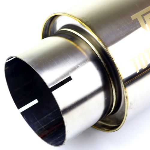 TOTALFLOW 22521S Straight Through Universal Slotted Ends Exhaust Muffler - 4 Inch ID | Diesel Exhaust Muffler