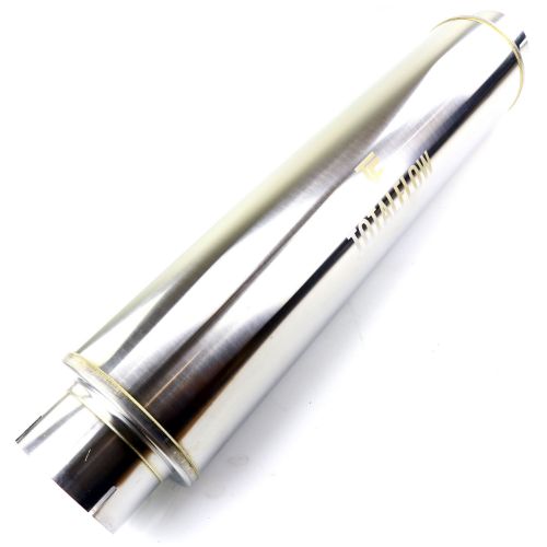 TOTALFLOW 20821S Straight Through Universal Slotted Ends Exhaust Muffler - 4 Inch ID | Diesel Exhaust Muffler