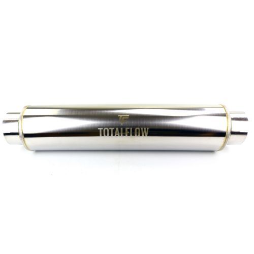 TOTALFLOW 20821S Straight Through Universal Slotted Ends Exhaust Muffler - 4 Inch ID | Diesel Exhaust Muffler