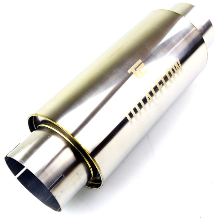 TOTALFLOW 22721S Straight Through Universal Slotted Ends Exhaust Muffler - 4 Inch ID | Diesel Exhaust Muffler TOTALFLOW 22721S Straight Through Universal Slotted Ends Exhaust Muffler - 4 Inch ID | Diesel Exhaust Muffler