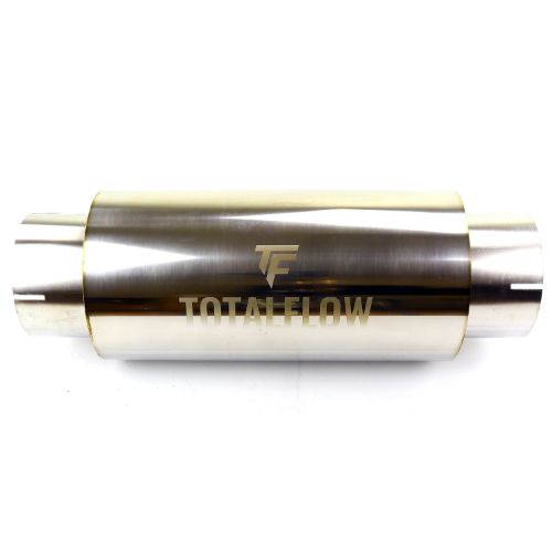 TOTALFLOW 22821S Straight Through Universal Slotted Ends Exhaust Muffler - 4 Inch ID | Diesel Exhaust Muffler