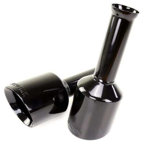 TOTALFLOW Dodge 2019-2022 Ram 1500 Double Wall - 5 Inch Exhaust Tip - Black - 5th Gen (Set of 2)