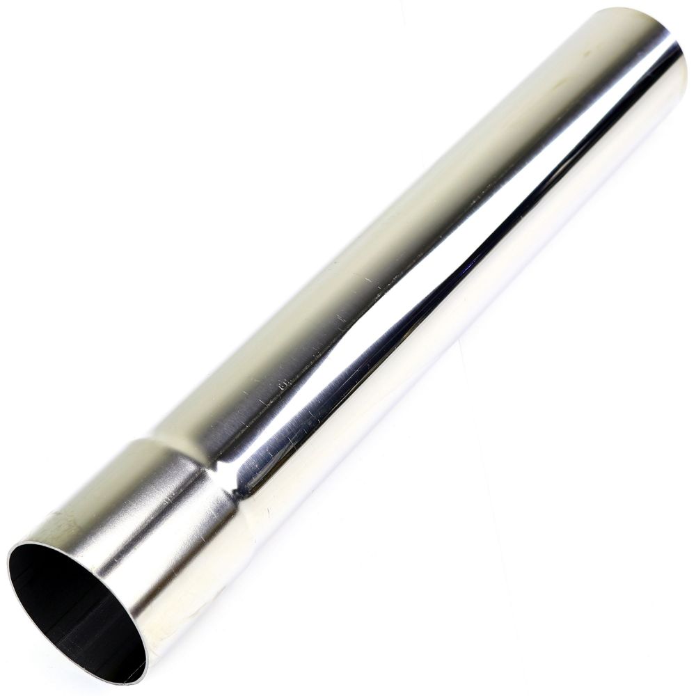 Universal 2.25 x 5 Straight Polished Stainless Steel Exhaust Extension Pipe 